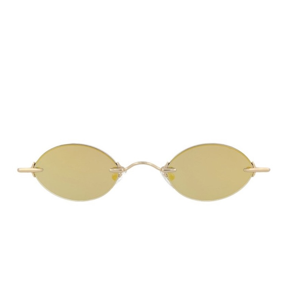 Christopher Kane Oval Round Glasses in Gold UNISEX